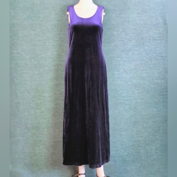 Vintage Karin Stevens Purple Velvet Maxi-Dress With Jacket - Picture 6 of 17